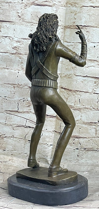 Aldo Vitaleh Michael Jackson Bronze Sculpture Marble Base