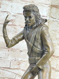 Aldo Vitaleh Michael Jackson Bronze Sculpture Marble Base