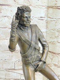Aldo Vitaleh Michael Jackson Bronze Sculpture Marble Base