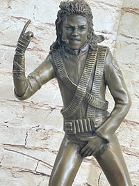 Aldo Vitaleh Michael Jackson Bronze Sculpture Marble Base