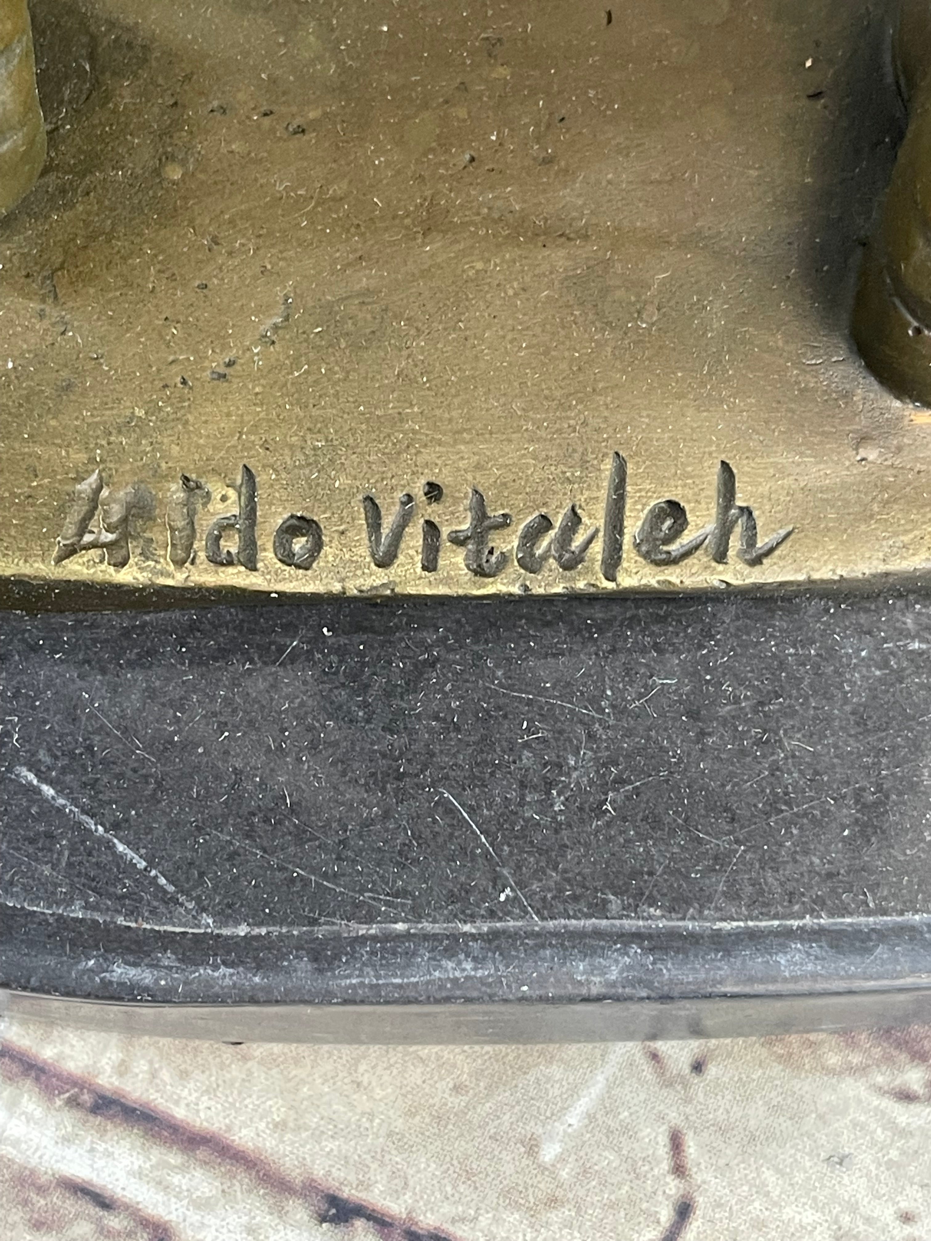 Aldo Vitaleh Michael Jackson Bronze Sculpture Marble Base