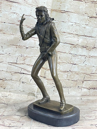 Aldo Vitaleh Michael Jackson Bronze Sculpture Marble Base