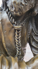 Bronze Jesus Carrying the Cross on Marble Base