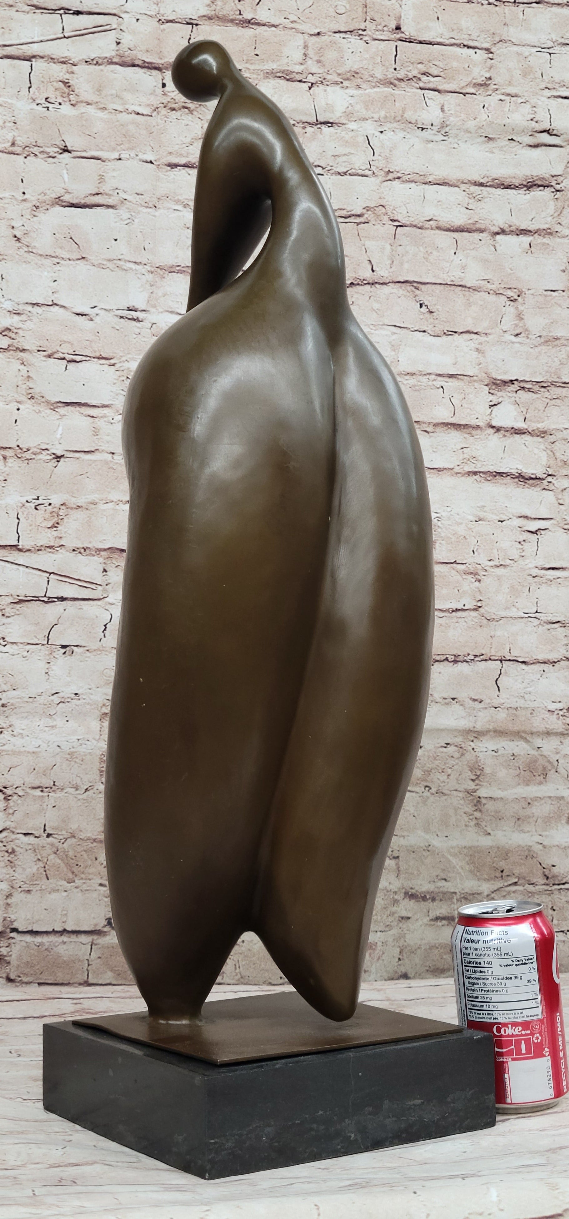 Proportionally Exaggerated Woman Fertility Bronze Sculpture