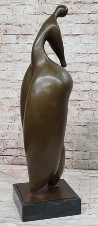 Proportionally Exaggerated Woman Fertility Bronze Sculpture