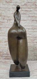 Proportionally Exaggerated Woman Fertility Bronze Sculpture