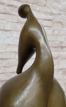 Proportionally Exaggerated Woman Fertility Bronze Sculpture