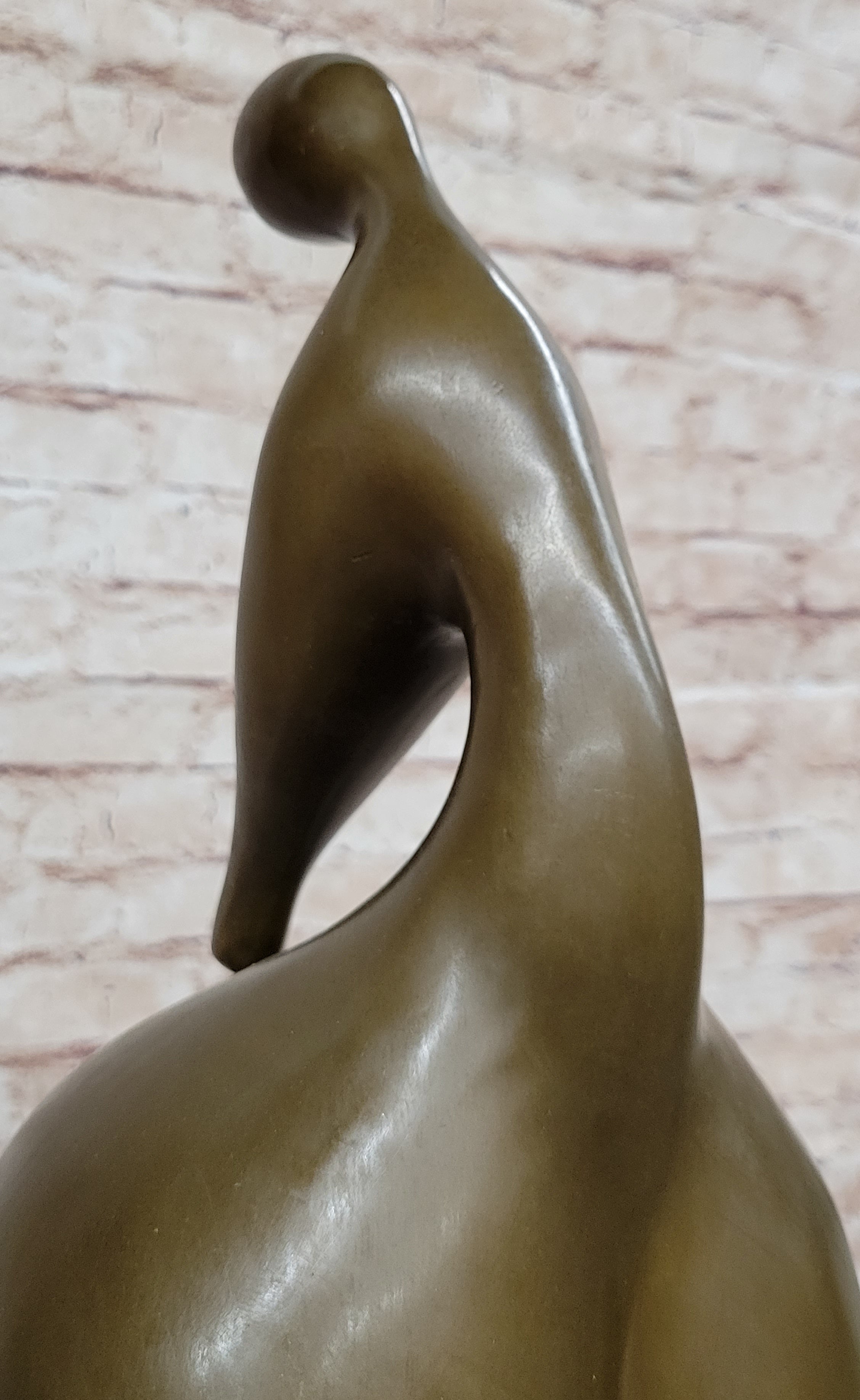 Proportionally Exaggerated Woman Fertility Bronze Sculpture