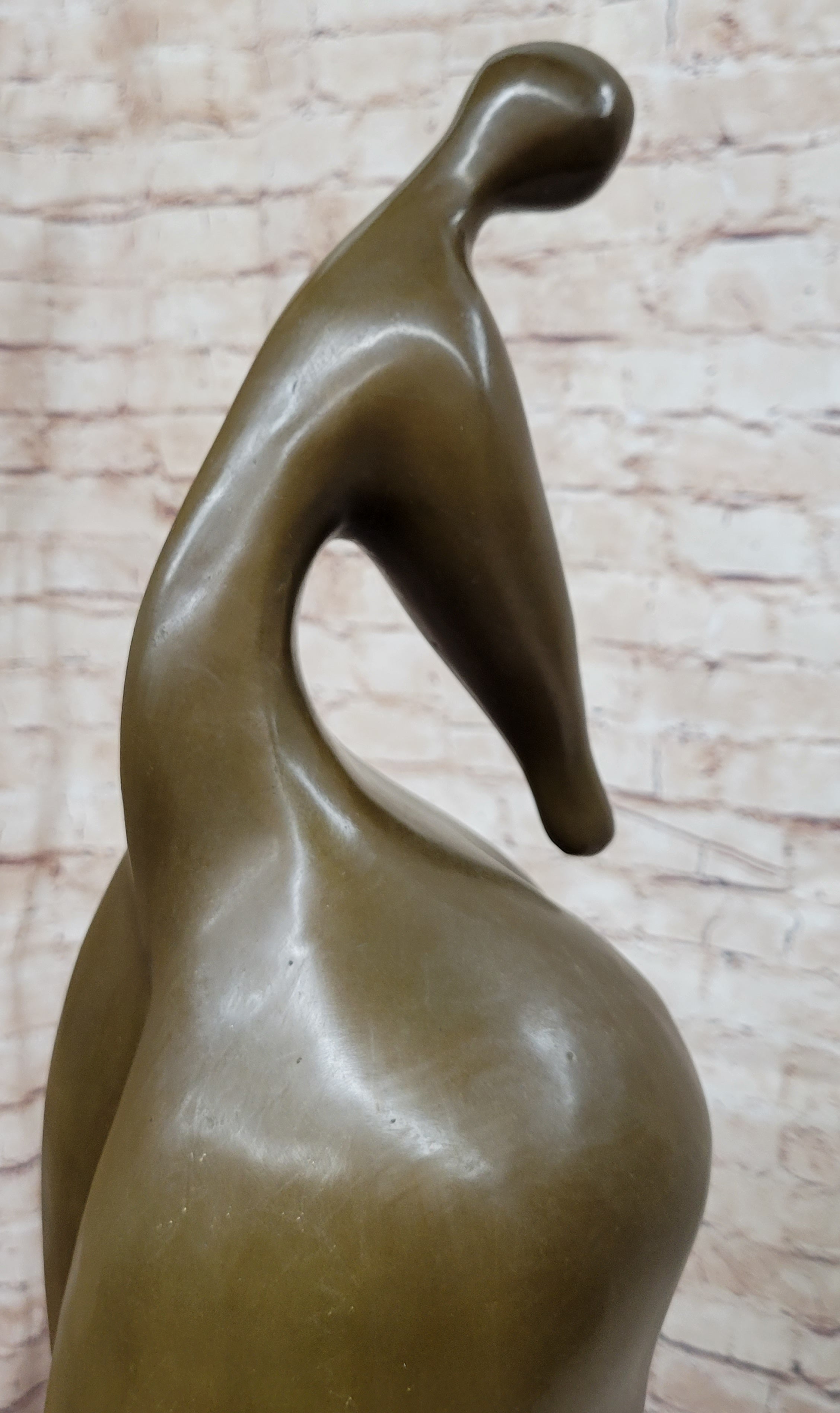 Proportionally Exaggerated Woman Fertility Bronze Sculpture