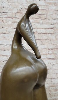 Proportionally Exaggerated Woman Fertility Bronze Sculpture