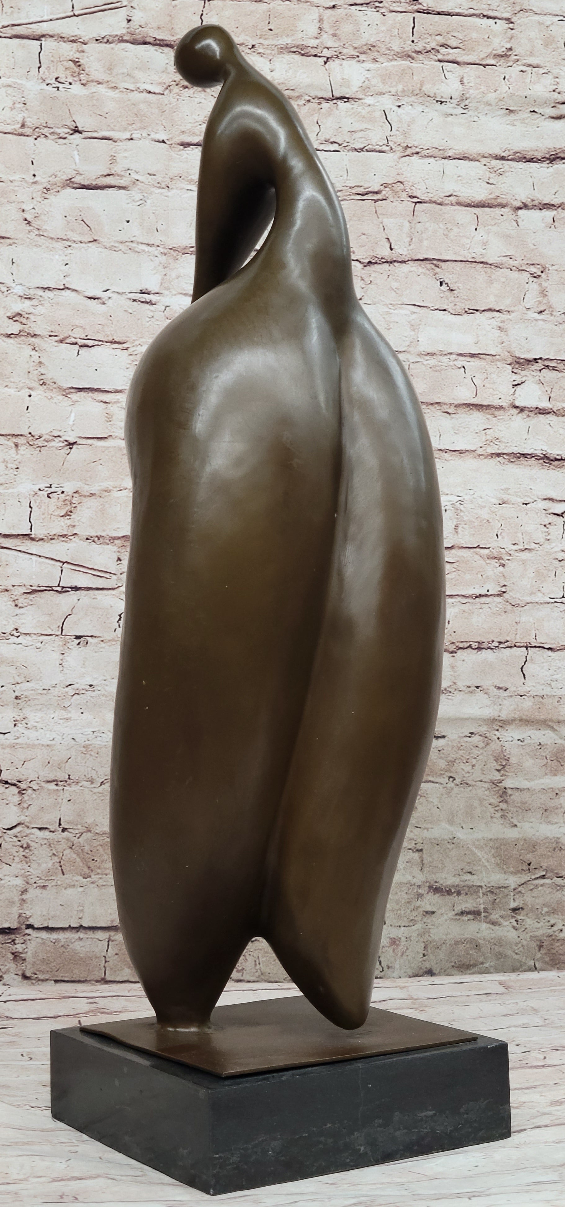 Proportionally Exaggerated Woman Fertility Bronze Sculpture