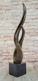 Signed Milo Twisted Flame Modern Abstract Bronze Sculpture