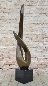 Signed Milo Twisted Flame Modern Abstract Bronze Sculpture