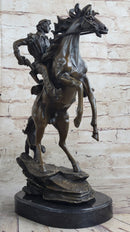 Large American Cowboy with Gun Sheriff Outlaw Western Art Bronze