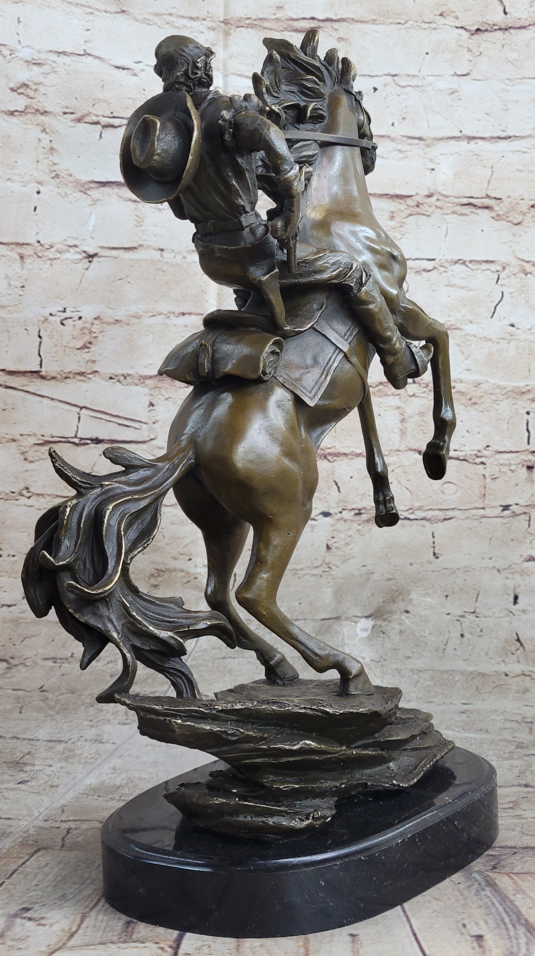 Large American Cowboy with Gun Sheriff Outlaw Western Art Bronze
