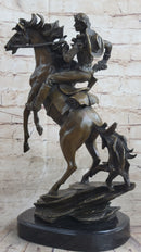 Large American Cowboy with Gun Sheriff Outlaw Western Art Bronze