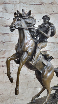 Large American Cowboy with Gun Sheriff Outlaw Western Art Bronze