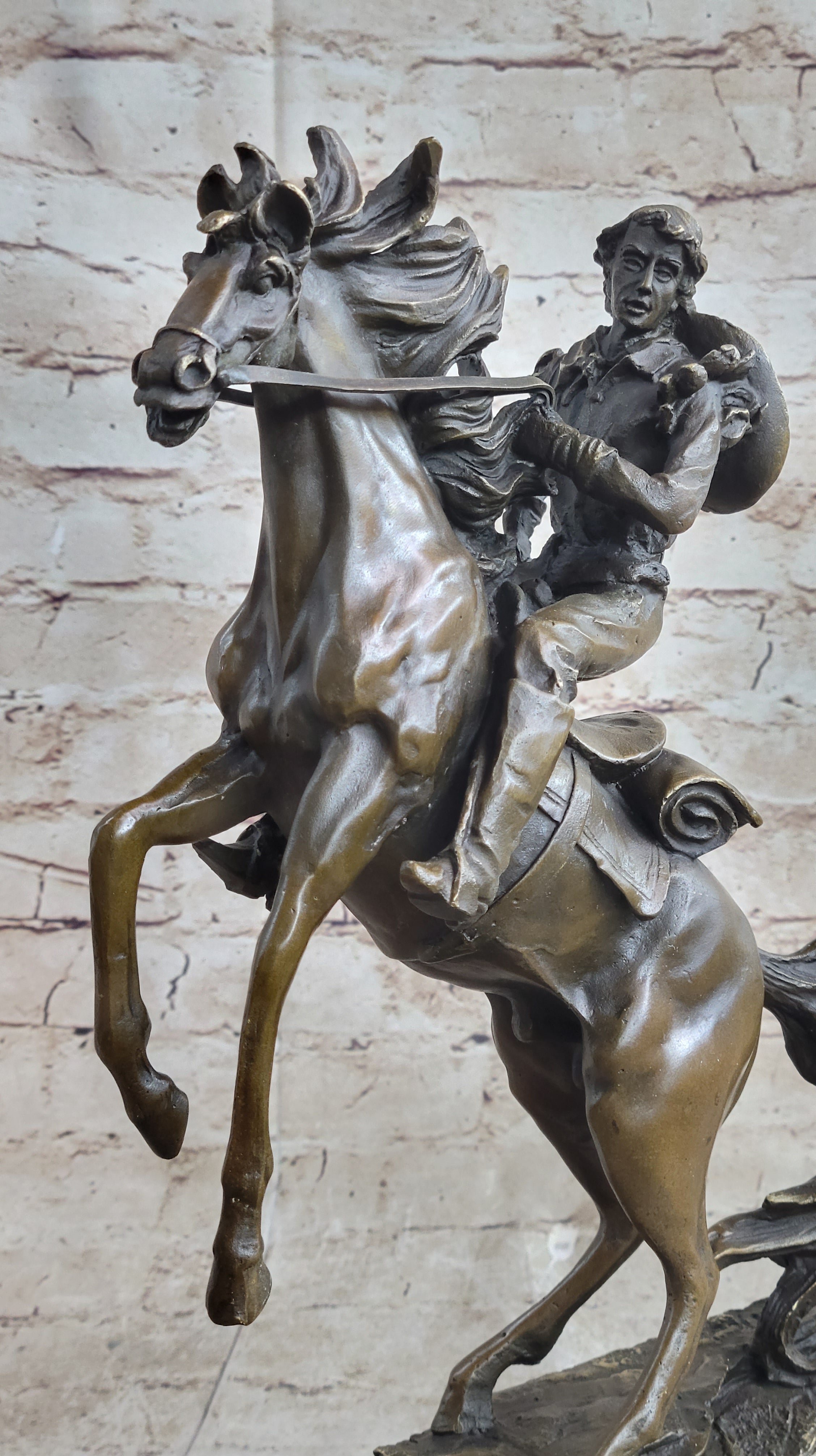 Large American Cowboy with Gun Sheriff Outlaw Western Art Bronze