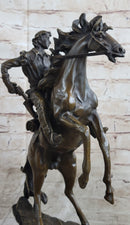Large American Cowboy with Gun Sheriff Outlaw Western Art Bronze