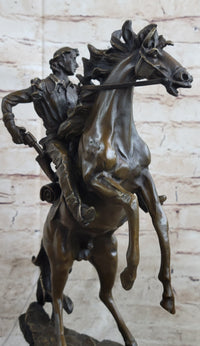 Large American Cowboy with Gun Sheriff Outlaw Western Art Bronze