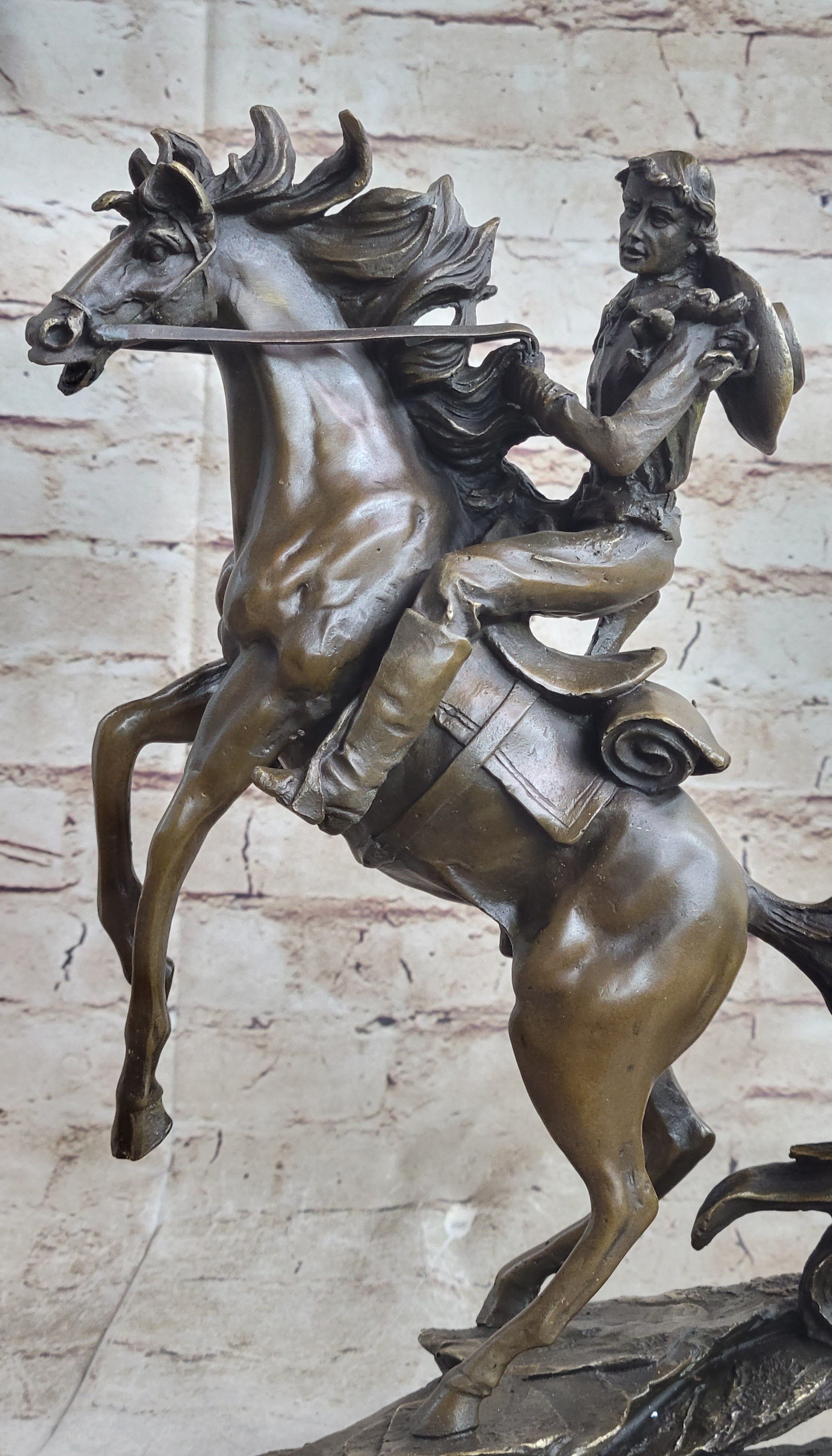 Large American Cowboy with Gun Sheriff Outlaw Western Art Bronze
