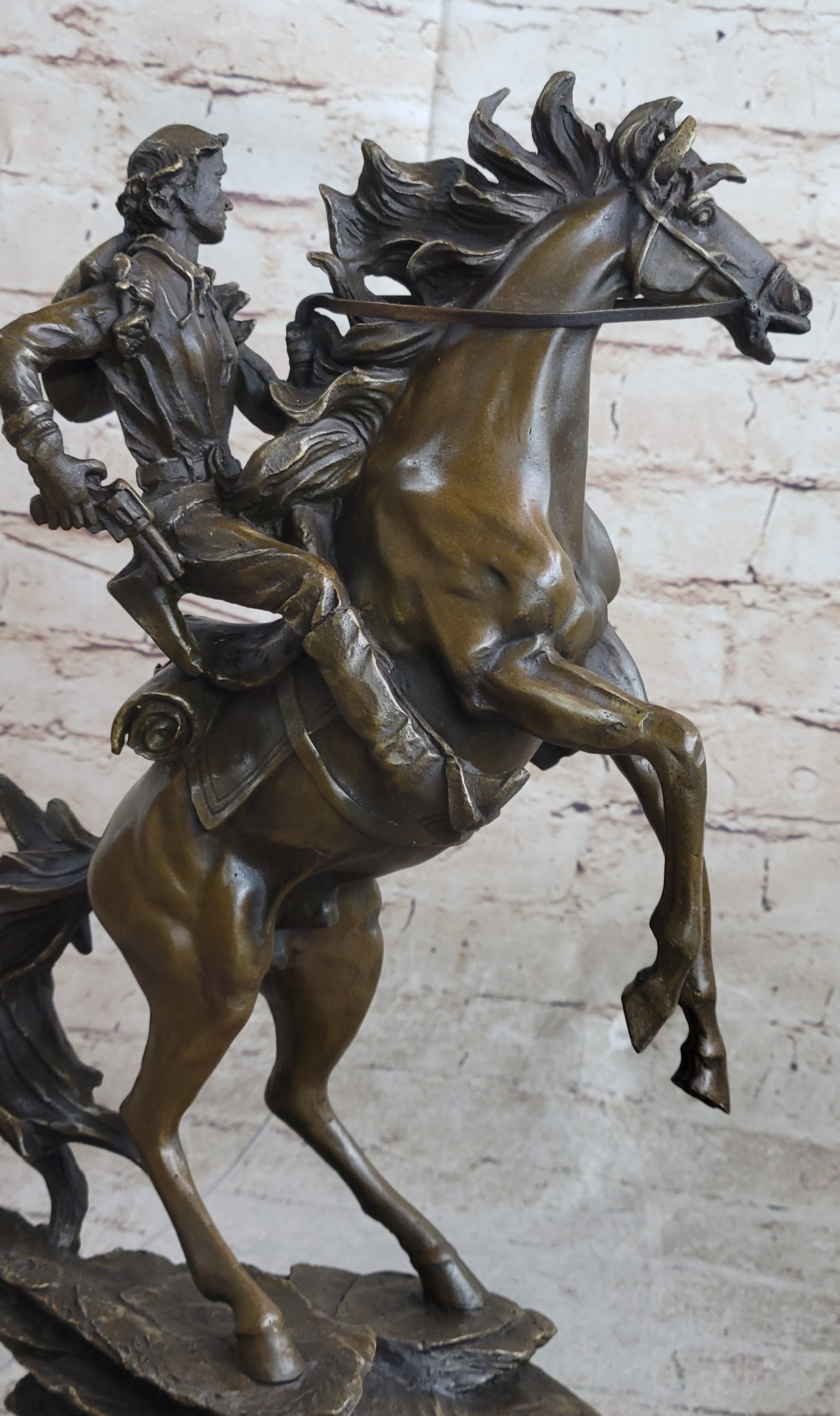 Large American Cowboy with Gun Sheriff Outlaw Western Art Bronze