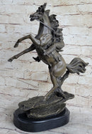 Country Western Cowboy Gunslinger on Horseback Bronze Sculpture