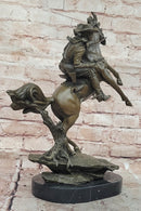 Country Western Cowboy Gunslinger on Horseback Bronze Sculpture