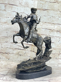 Kamiko Outlaw Wild West Bronze Marble Base Sculpture