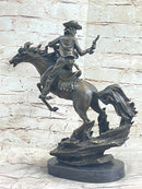 Kamiko Outlaw Wild West Bronze Marble Base Sculpture