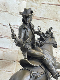 Kamiko Outlaw Wild West Bronze Marble Base Sculpture