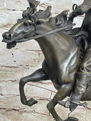Kamiko Outlaw Wild West Bronze Marble Base Sculpture
