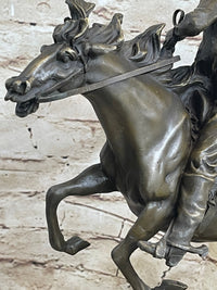 Kamiko Outlaw Wild West Bronze Marble Base Sculpture
