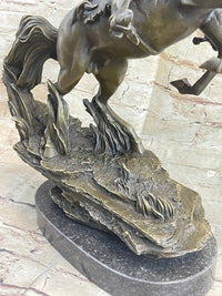Kamiko Outlaw Wild West Bronze Marble Base Sculpture