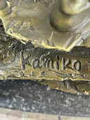 Kamiko Outlaw Wild West Bronze Marble Base Sculpture