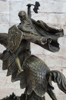 European Knight on Horseback Bronze Sculpture by Kamiko