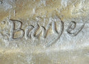 Signed Barye Muscular Man Defends Against Lion Bronze