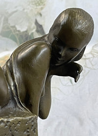 Bronze Mermaid Sculpture Original Art 9" x 7"