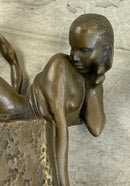 Bronze Mermaid Sculpture Original Art 9" x 7"