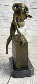 Nude Succubus Female Demon Devil Bronze Sculpture Occult Art 11" x 6"