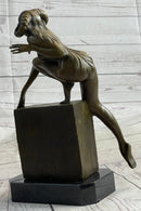 Nude Succubus Female Demon Devil Bronze Sculpture Occult Art 11" x 6"
