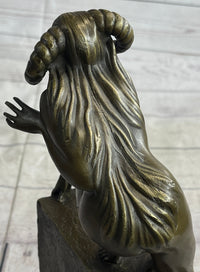 Nude Succubus Female Demon Devil Bronze Sculpture Occult Art 11" x 6"