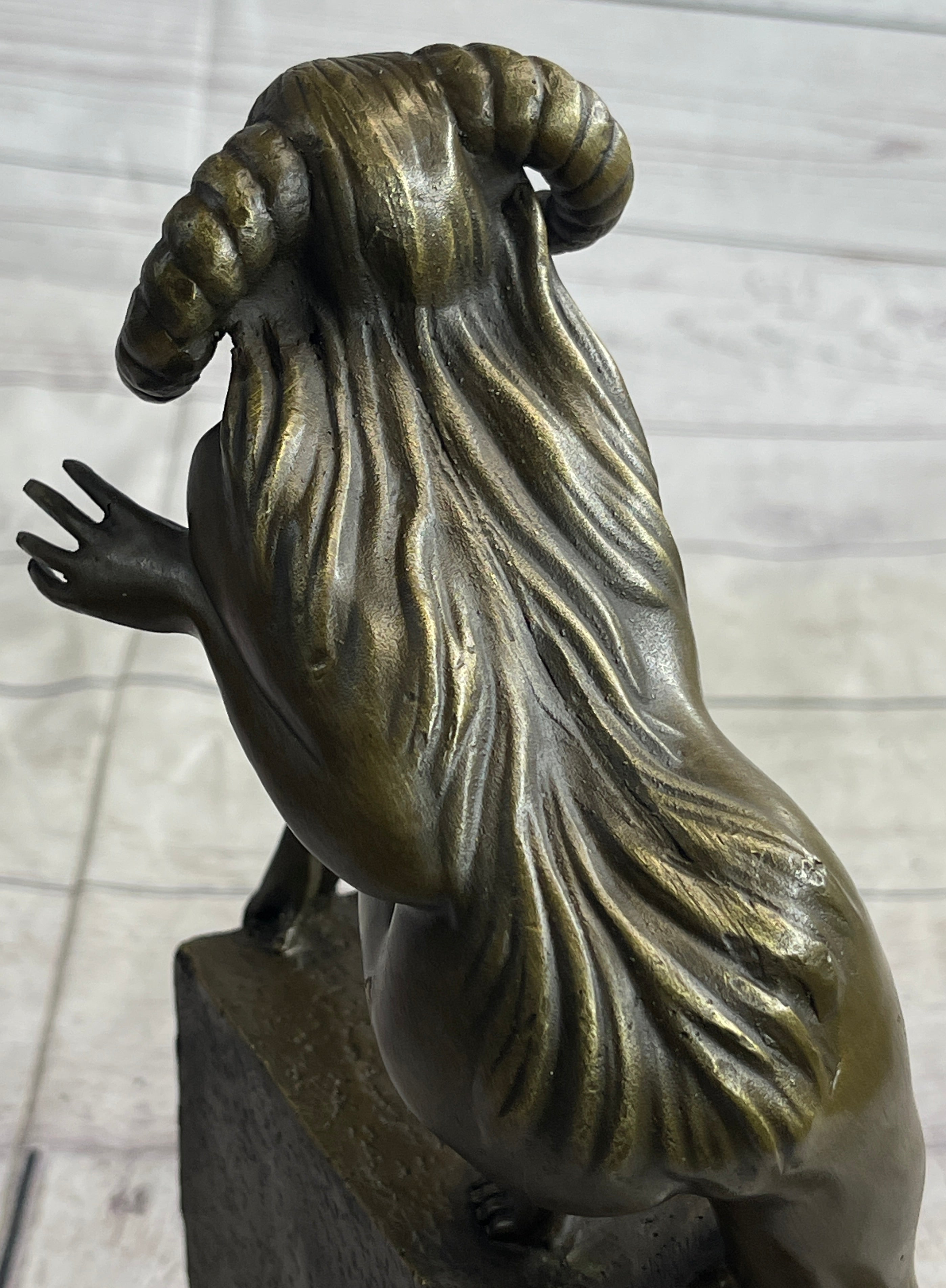 Nude Succubus Female Demon Devil Bronze Sculpture Occult Art 11" x 6"
