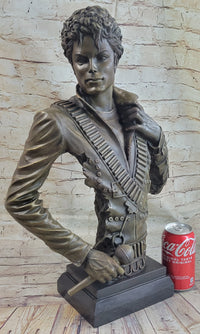 Michael Jackson Limited Edition Bronze Metal Sculpture "King of Pop" by Aldo Vitaleh