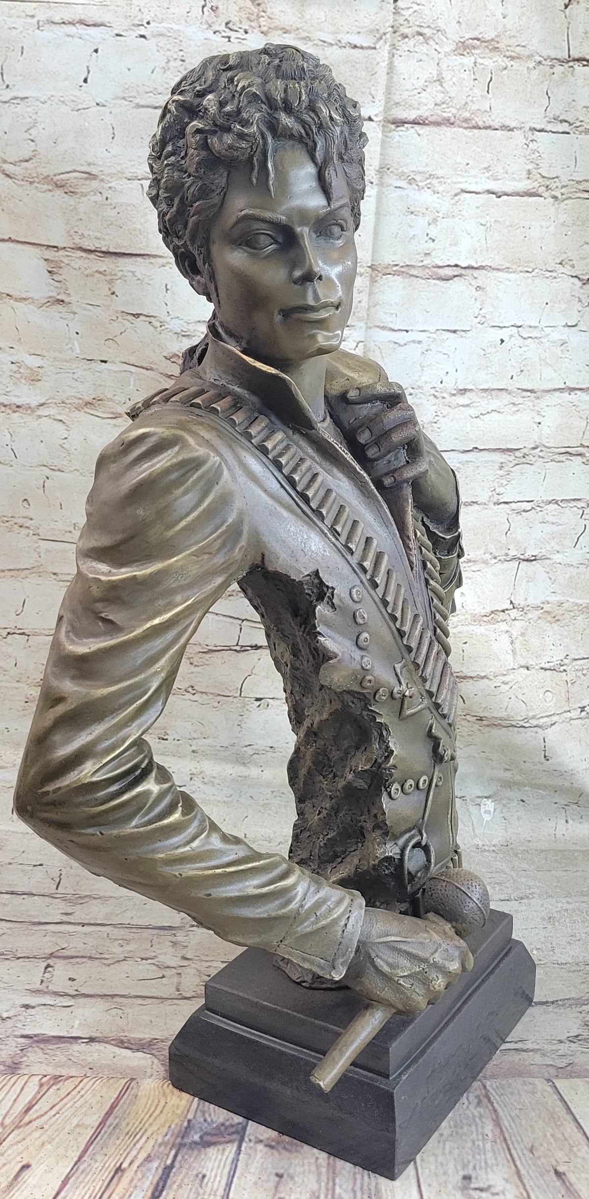 Michael Jackson Limited Edition Bronze Metal Sculpture "King of Pop" by Aldo Vitaleh