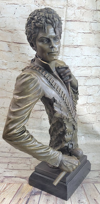 Michael Jackson Limited Edition Bronze Metal Sculpture "King of Pop" by Aldo Vitaleh