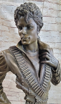 Michael Jackson Limited Edition Bronze Metal Sculpture "King of Pop" by Aldo Vitaleh