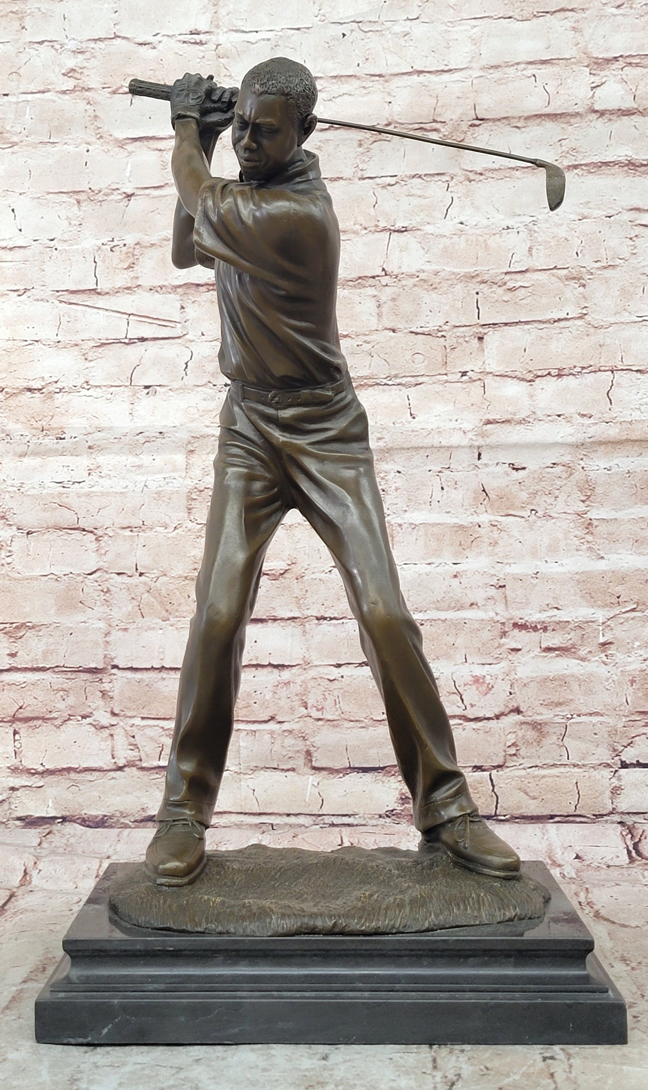 Bronze Golfer Sculpture – Golf Swing for Home or Office
