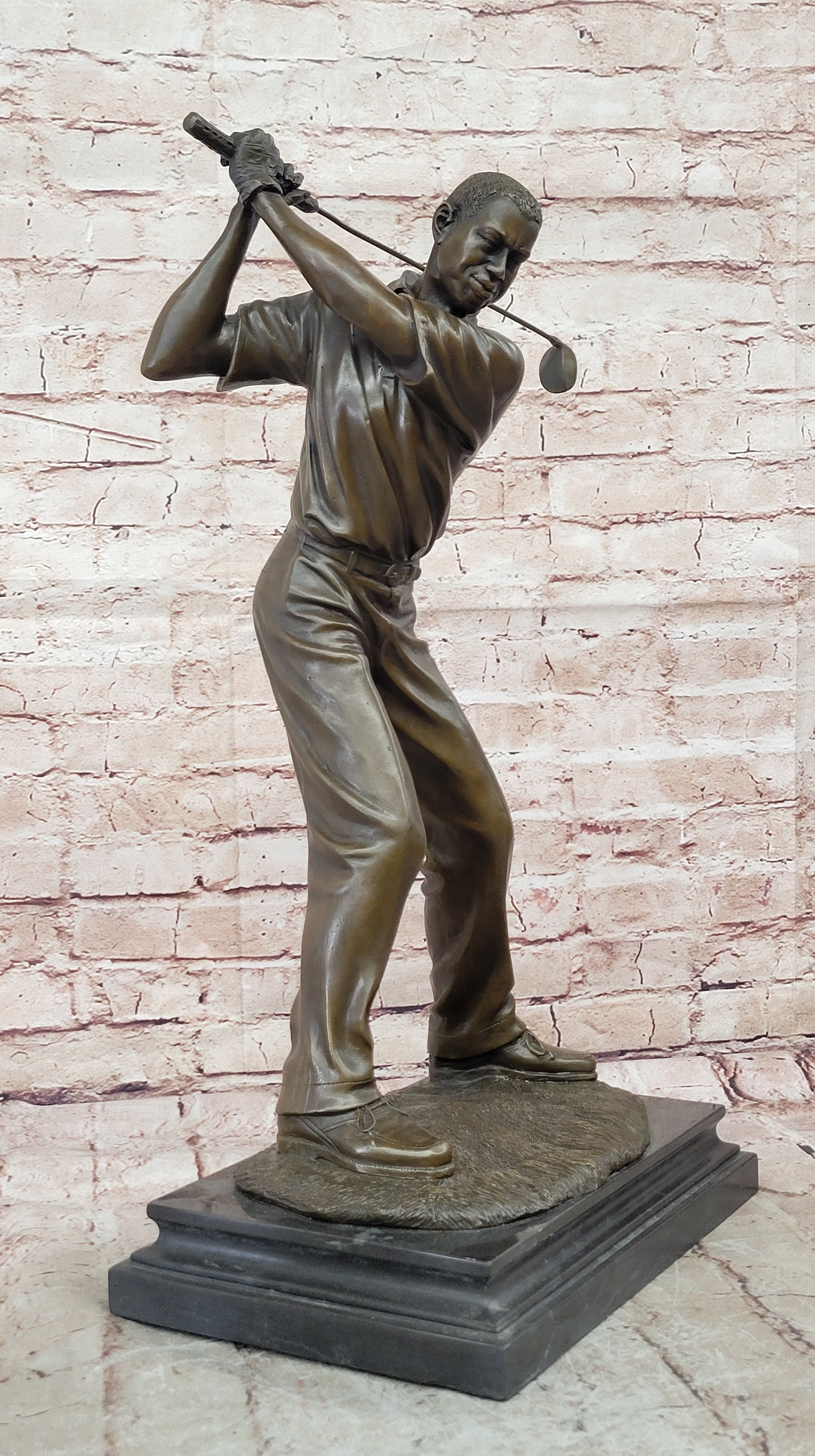 Bronze Golfer Sculpture – Golf Swing for Home or Office