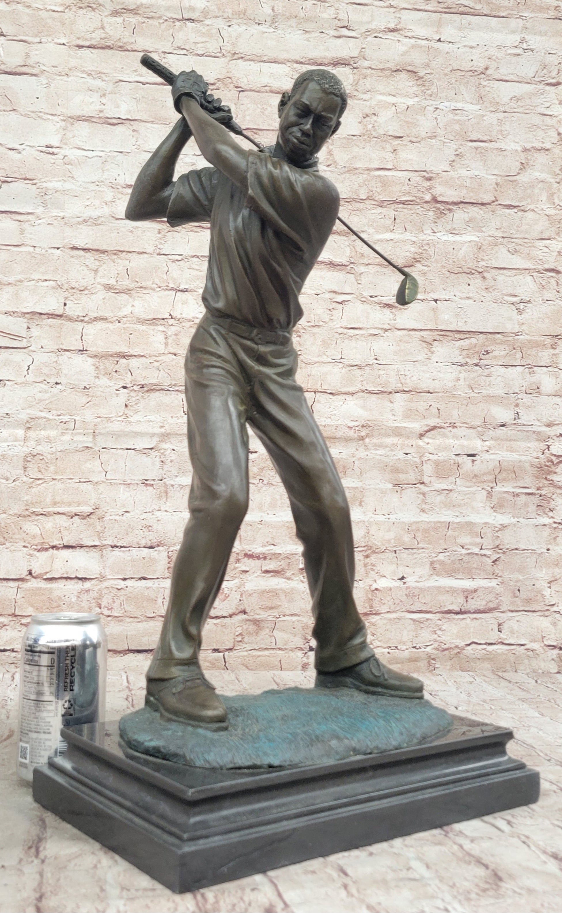Signed Original Milo Male Golfer Sport Trophy Solid Bronze